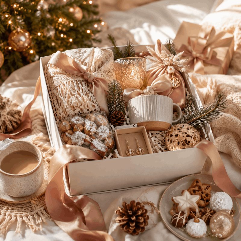 Christmas morning gift box