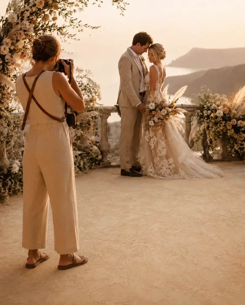 Bohemian Bride editorial wedding moment