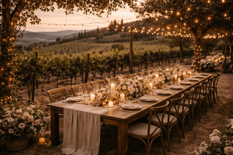 Vineyard weekends wedding venue inspiration
