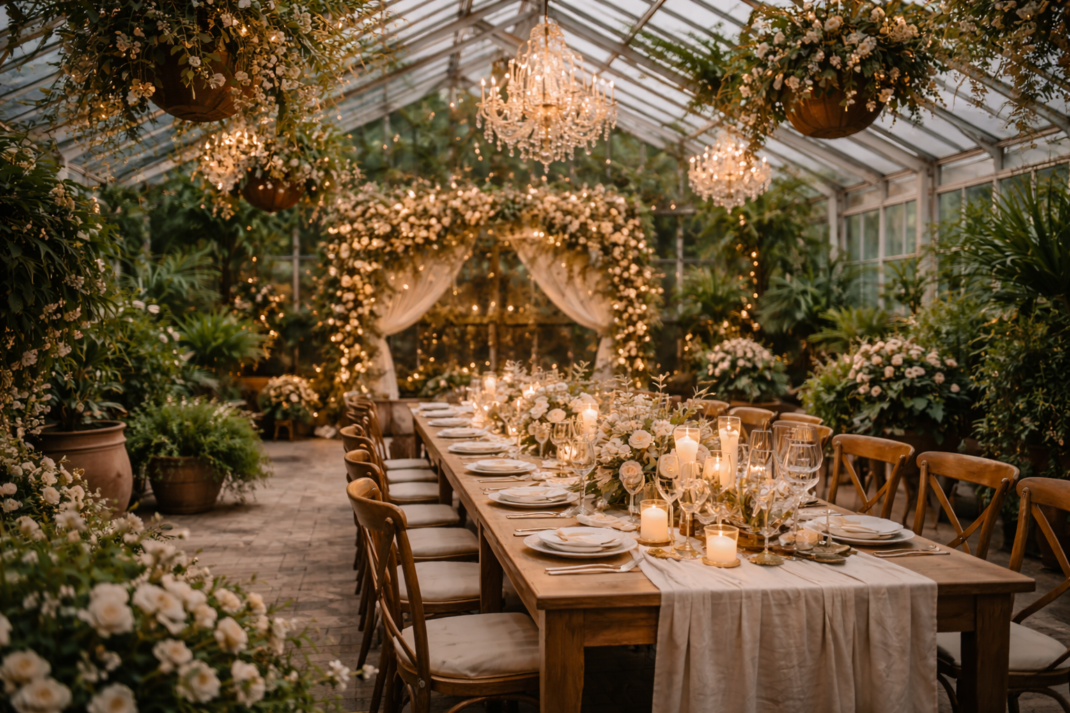 Botanical light wedding venue inspiration